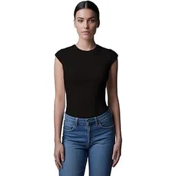 itki utki Sleeveless Round Neck Regular Length Tank Top for Women - Solid Plain T Shirt, Relaxed Fit, Soft and Breathable Summer Wear 100% Cotton (Model E)-picture-30