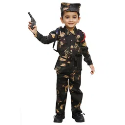 Itsmycostume Cotton Full Sleeves  Army Military Theme Costume Complete Set - Green-picture-10