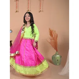 itsmycostume Girls Ready to Wear Lehenga & Blouse With Dupatta image 3