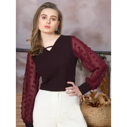 IUGA Puff Sleeve Top-picture-12