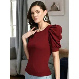 IUGA Puff Sleeve Top image 5