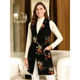 IUGA Women Floral Printed V-Neck Longline Shrug-picture-23