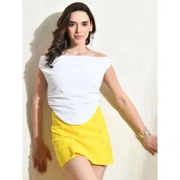 IUGA Women Off-Shoulder Gathered Regular Top-picture-18