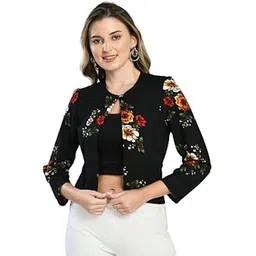 iuga Women Printed 3/4th Sleeve Shrug (415_)-picture-28