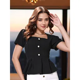 IUGA Women Square Neck Regular Peplum Top-picture-29
