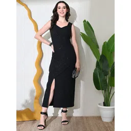 IUGA Women Sweetheart Neck Midi Bodycon Dress image 1