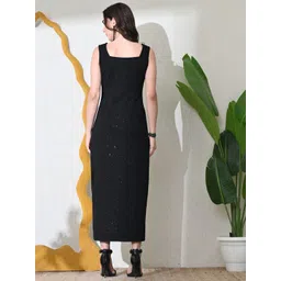 IUGA Women Sweetheart Neck Midi Bodycon Dress image 5