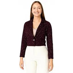 iuga Women's Cropped Blazer Shrug-picture-15