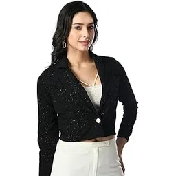 iuga Women's Printed Knee Length Sleeveless Shrug-picture-31