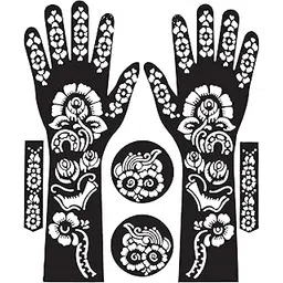 Ivana's Full Hand Mehndi Stencil Design Full Hand Set | Henna Tattoo Stencil for Women, Girls and Kids | Easy to use in just 4 Steps | Mehandi Sticker | (FL-03)-picture-42