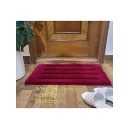 IVAZA Red Microfibre 1400 GSM Bath Rugs image 1