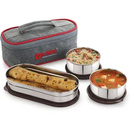 ivbox Oval-Pro Stainless Steel Container Food Tiffin, 3 Containers Lunch Box-picture-6