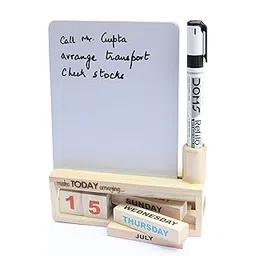 IVEI Wooden Desk Calendar with White Board and a Quote - Utility Desk Calendar - Wooden Perpetual Calendar Set for Desk Decor, Study Room - Endless Calendar with White Board for Office, School, Home-picture-10