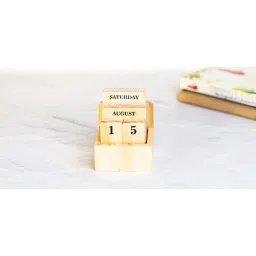 IVEI Wooden Perpetual Desk Calendar - Wooden Perpetual Calendar Set for Desk Decor, Study Room- Endless Calendar for Office, School, Home - Sustainable Calendar (Black (Print)) image 2