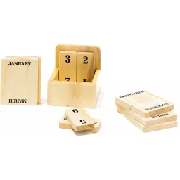 IVEI Wooden Perpetual Desk Calendar - Wooden Perpetual Calendar Set for Desk Decor, Study Room- Endless Calendar for Office, School, Home - Sustainable Calendar (Black (Print)) image 3