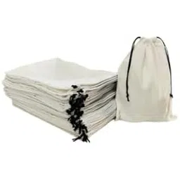 IVILLAGE 10 pcs Premium Reusable and Washable 100% Pure Cotton Small Bags | Drawstring Closure (9x6 inches) | Ideal for Storage, Gifting, Jewellery, Cosmetics, and Travel-picture-30