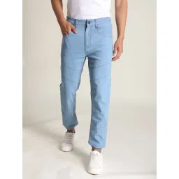 IVOC Blue Cotton Regular fit Solid Jeans-picture-14