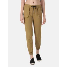 IVOC Brown Cotton Regular Fit Mid Rise Joggers-picture-16