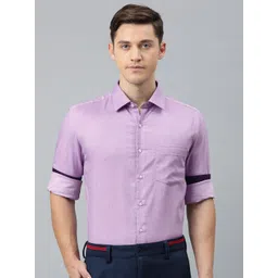 IVOC Men Purple Slim Fit Solid Formal Shirt-picture-30