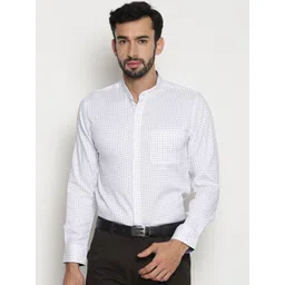IVOC Men White Smart Slim Fit Printed Formal Shirt-picture-37