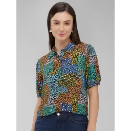 Izel Multi Regular Fit Animal Print Casual Shirt-picture-42