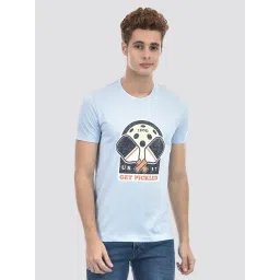 IZOD Blue Slim Fit Printed T-Shirt-picture-19