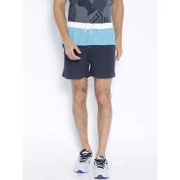 IZOD Navy Panelled Shorts-picture-12