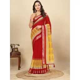J 6 DESIGNER Ethnic Motifs Woven Design Saree-picture-15