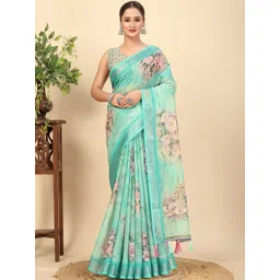 J 6 DESIGNER Floral Silk Cotton Handloom Saree-picture-15