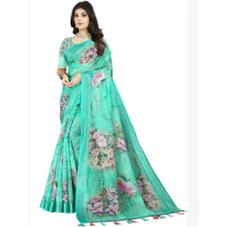 J 6 DESIGNER Woven Design Floral Print Saree-picture-28