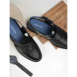 J. Fontini by Mochi Black Back Strap Sandals-picture-38