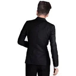 j p trader Men Solid Tuxedo Style Festive & Wedding Blazer image 2