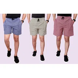 j s world fashion Pack of 3 Checkered Men Boxer-picture-27