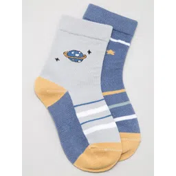 J Style Kids Pack of 2 Patterned Above Ankle Length Socks-picture-19