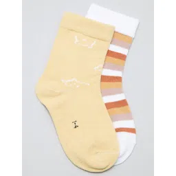 J Style Kids Pack of 2 Patterned Ankle Length Socks-picture-30
