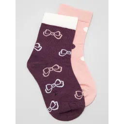 J Style Kids Pack of 2 Patterned Ankle Length Socks-picture-57