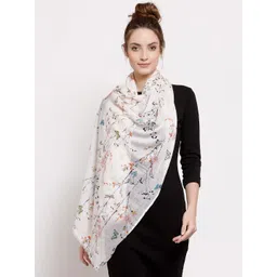 J Style Women Cream-Coloured & Red Printed Pure Cotton Stole-picture-32