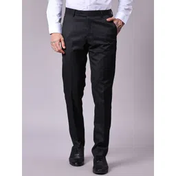 J White by Vmart Men Slim Fit Mid-Rise Formal Trousers-picture-22