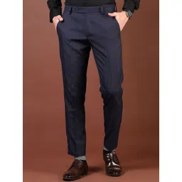 J White by Vmart Men Slim Fit Pleated Formal Trousers-picture-24