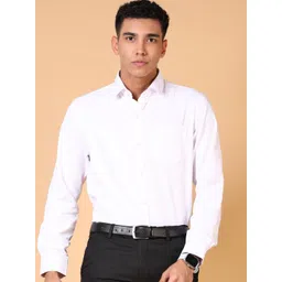 J White by Vmart Men Slim Fit Spread Collar Solid Cotton Formal Shirt-picture-35