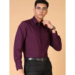 J White by Vmart Men Slim Fit Spread Collar Solid Cotton Formal Shirt-picture-23