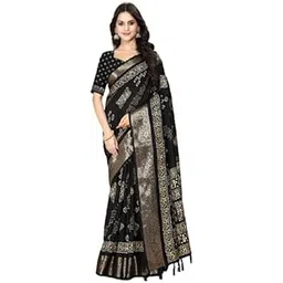 j6 designers Floral Digital Print Linen Saree With Blouse Piece Traditional Indian Wear | Silk Saree | Cotton Linen | Pure Linen and silk saree-picture-34
