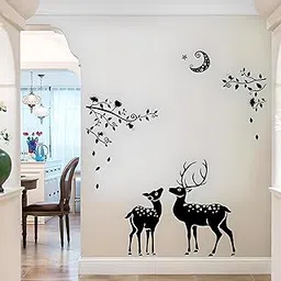 JAAMSO ROYALS Black Deer Wall Stickers for Kids, Wall Stickers for Kids Room, Kids Wall Stickers for Kids Room, Kids Room Wall Sticker-picture-13