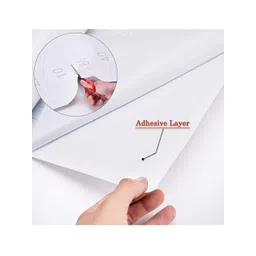 Jaamso Royals Beige & Off White Stone With Leaves Self Adhesive Wallpaper image 5