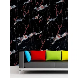 Jaamso Royals Black Abstract Print Self Adhesive Wallpaper-picture-22