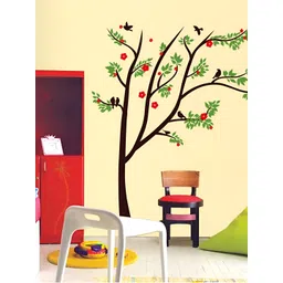 Jaamso Royals Black & Green Tree With Birds Self-Adhesive Water-proof Wall Sticker-picture-23