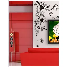 Jaamso Royals Black & White Printed Beautiful Butterfly Self Adhesive Wall Sticker-picture-10