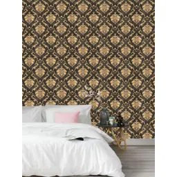 Jaamso Royals Black & Yellow Printed Self Adhesive Wall Sticker-picture-11