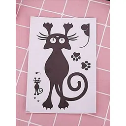 Jaamso Royals Black Cat Design PVC Wall Switch Sticker image 1