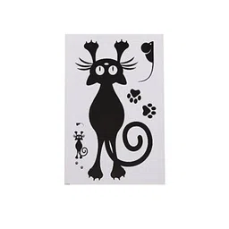 Jaamso Royals Black Cat Design PVC Wall Switch Sticker image 2